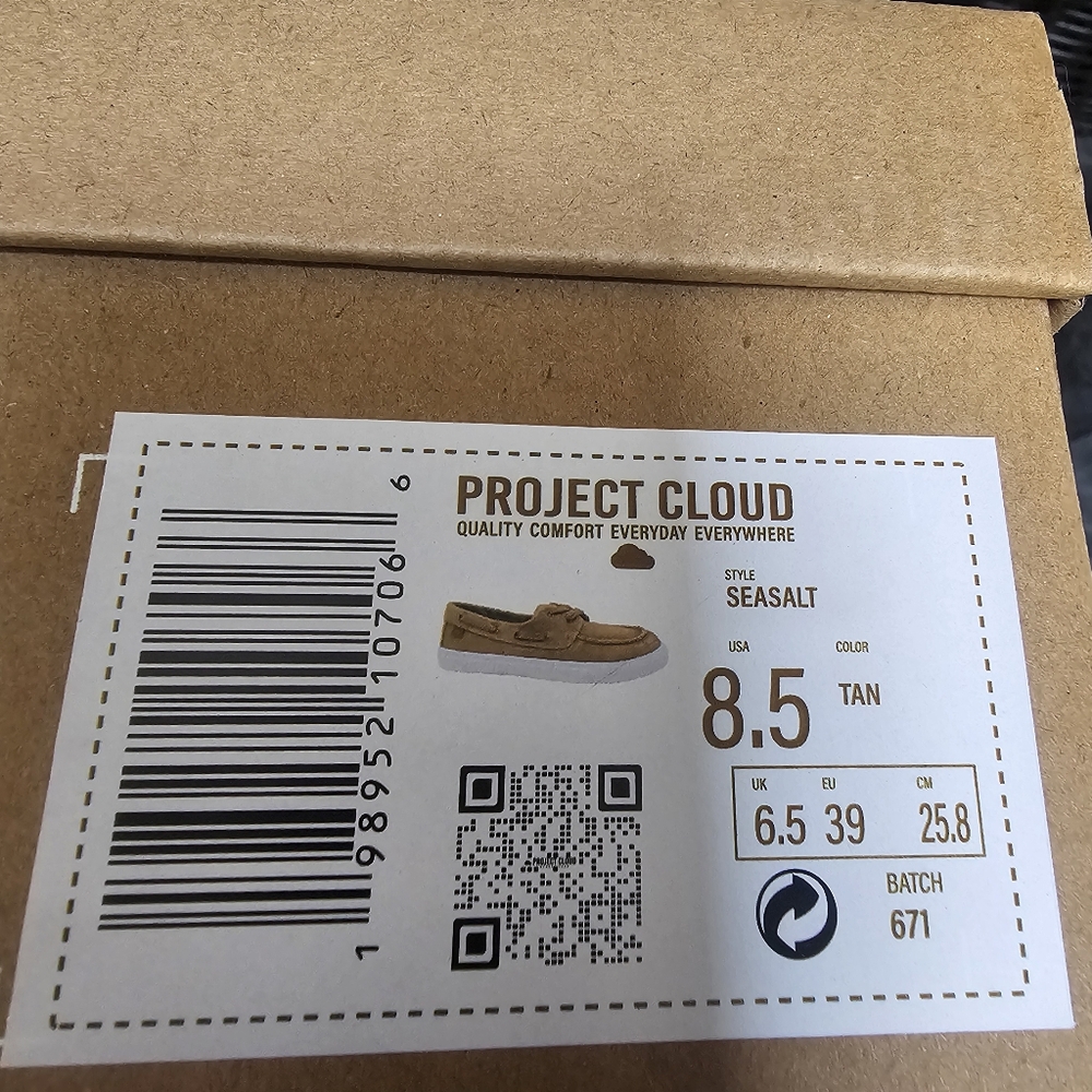 NIB Project Cloud Boat Deck Shoes Sneakers Loafers Size 9 Topsiders Canvas - Picture 9 of 13
